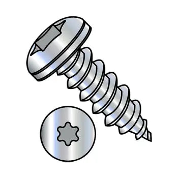 6-20 x 2 Six Lobe Pan Head Self-Tapping Sheet Metal Screw Type AB Fully Threaded Zinc Plated