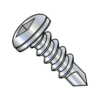 JFAST 1248KQP - 12-14X3  Square Drive Pan Self Drilling Screw Full Thread Zinc and Bake, Case Quantity: 
750