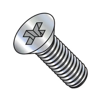 JFAST M2.510D965 - M2.5-0.45X10  Din 965 & ISO 7046 Metric Phillips Flat Machine Screw Full Thread Zinc, Case Quantity: 
3,000