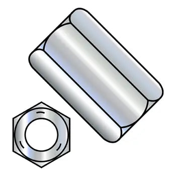 JFAST 372810NCUP5 - 3/8-16X1 3/4  Hex Rod Coupling Nut 5/8 inch Across Flats Grade 5 Zinc, Case Quantity: 
300