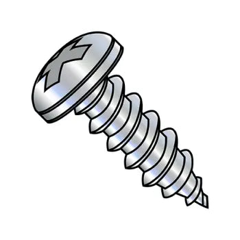 JFAST 1244APP - 12-11X2 3/4  Phillips Pan Self Tapping Screw Type A Fully Threaded Zinc And Bake, Case Quantity: 
1,000