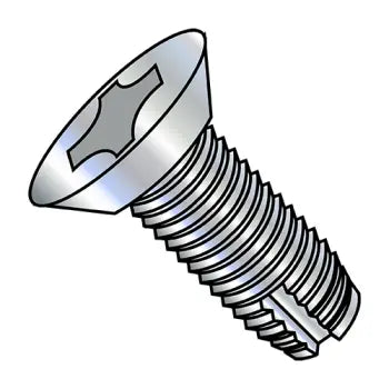 JFAST 08081PU - 8-32X1/2  Phillips Flat Undercut Thread Cutting Screw Type 1 Fully Threaded Zinc, Case Quantity: 
10,000