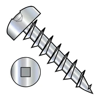 JFAST 1012DQPD - 10-9X3/4  Square Drive Pan Deep Thread Wood Screw Full Thread Zinc Bake, Case Quantity: 
7,000