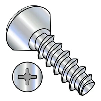 JFAST 0806LPOU - 8-16 X 3/8 Phillips Oval Undercut Plastite Alternative 48-2 Zinc Bake & Wax, Case Quantity: 
6,000