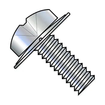 6-32 x 1 Phillips Pan Square Cone Sems Fully Threaded Zinc Plated