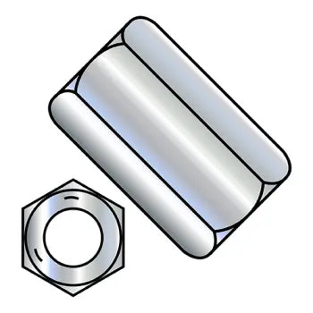 JFAST 101205NCUP5 - 10-24X3/4-5/16  Hex Rod Coupling Nut 5/16 inch Across Flats Grade 5 Zinc, Case Quantity: 
1,250
