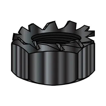 JFAST 14NKBZ - 1/4-20  K Lock Nut Black Zinc and Bake, Case Quantity: 
2,000
