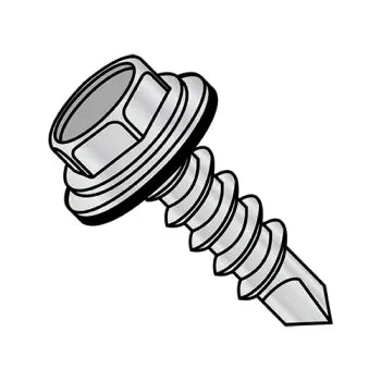 JFAST 1264KWNHC - 12-14X4  Unslot Hexwash Bonded NEO EPDM Washer Self Drill Full Thd ZincBake 1000hrs Salt, Case Quantity: 
500