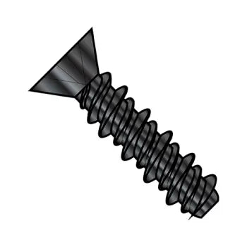 JFAST 0406HPFB - 4-24X3/8  Phillips Flat High Low Screw Fully Threaded Black Oxide and Oil, Case Quantity: 
10,000