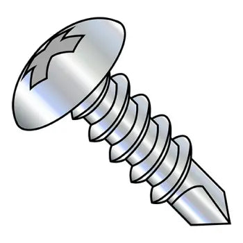 JFAST 1040KPT - 10-16 X 2 1/2 Phillips Truss Fully Threaded Self Drilling Screws #3 Partially Threaded Zinc and Bake, Case Quantity: 
2,000
