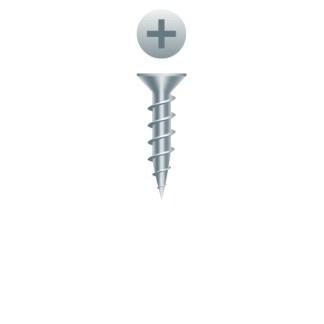 6 x 1/2 Phillips Flat Head Particle Board Screw Zinc Plated