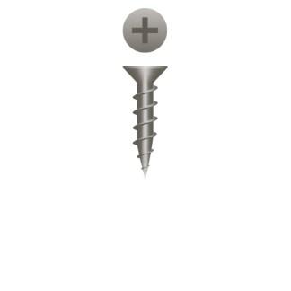 8 x 1 Phillips Flat Head Particle Board Screws Plain and Lubed