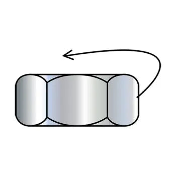 JFAST 14NFL - 1/4-20  Left Hand Threaded Hex Nut Zinc, Case Quantity: 
3,000