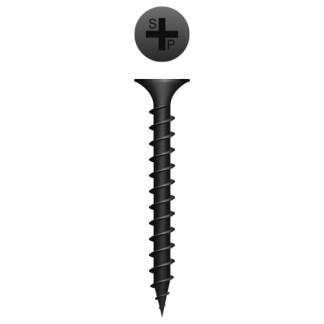 6 x 1 Phillips Bugle Head Drywall Screw Coarse Thread Black Phosphate