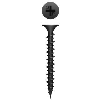 8 x 2-1/2 Phillips Bugle Head Drywall Screw High Low Thread Black Phosphate