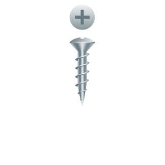 6 x 5/8 Phillips Oval Head Particle Board Screw Zinc Plated