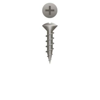 6 x 5/8 Phillips Oval Head Particle Board Screw Plain