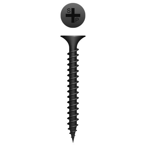 6 x 1-1/8 Phillips Bugle Head Drywall Screw Fine Thread Black Phosphate