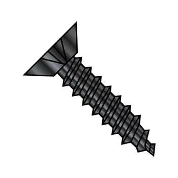 JFAST 1220APUB - 12-11X1 1/4  Phillip Flat Undercut Self Tapping Screw Type A Fully Threaded Black Oxide, Case Quantity: 
4,000