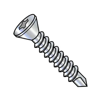 6-20 x 2 1/4 Phillips Flat Trim Head Self Drilling Screw Fully Threaded Zinc Plated
