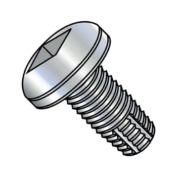 6-32 x 1/2 Square Drive Pan Head Thread Cutting Screw Type F Fully Threaded Zinc Plated