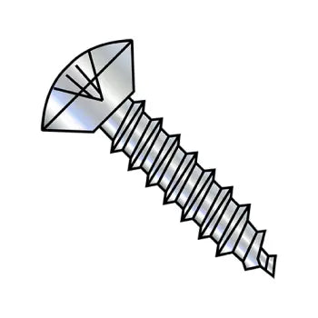 JFAST 0806ABPOU - 8-18X3/8  Phillips Oval Undercut Self Tapping Screw Type A B Fully Threaded Zinc And Bake, Case Quantity: 
10,000