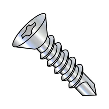 JFAST 1236KPF - 12-14X2 1/4  Phillips Flat Self Drilling Screw Full Thread Zinc and Bake, Case Quantity: 
1,000
