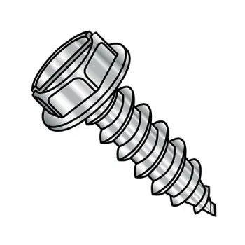 JFAST 1008ASW188 - 10-12X1/2  Slot Indent Hex Washer Self Tapping Screw Type A Fully Threaded 18 8 Stainless, Case Quantity: 
3,000