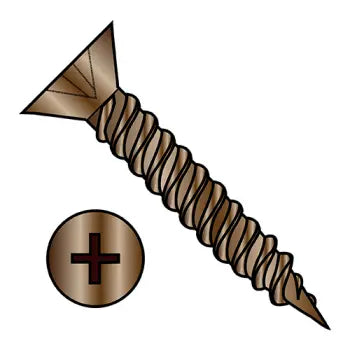 JFAST 05F12DPFDAB - 5-20 X 3/4 Phillips Flat Hinge Fine Threaded Fully Threaded Antique Brass, Case Quantity: 
10,000