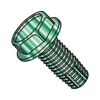 JFAST 0805FWG - 8-32X5/16  Unslot Indent Hex Washer Thread Cutting Screw Type F Full Thread Zinc Bake Green, Case Quantity: 
10,000