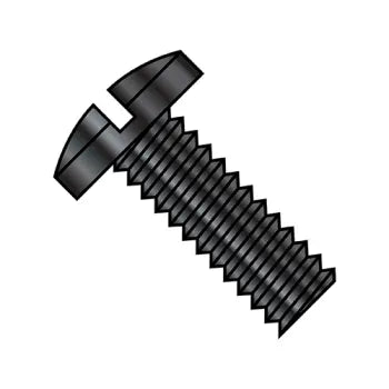 6-32 x 1/2 Slotted Binding Undercut Machine Screw Fully Threaded Black Oxide