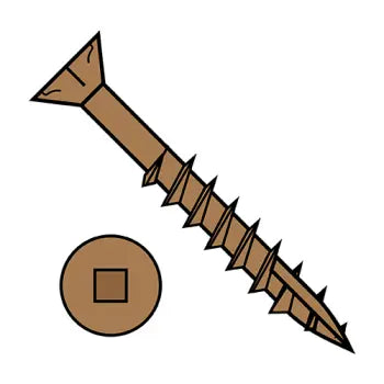 JFAST 0948DQF17CTN - 9-9 X 3 Square Flat with Nibs Deck Type 17 Partially Threaded Ceramic Tan, Case Quantity: 
1,500