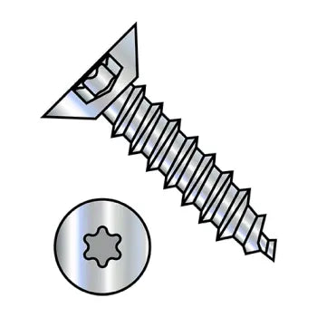 JFAST 1008ABTU - 10-16X1/2  Six Lobe Flat Undercut Self Tapping Screw Type A B Fully Threaded Zinc and Bake, Case Quantity: 
8,000