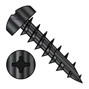 JFAST 1016DXP17DB - 10-9 X 1 Square/Phillips Pan Deep Thread Type 17 Fully Threaded Black Oxide, Case Quantity: 
3,000