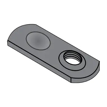 6-32 Weld Nut Thin Target Area Plain Steel