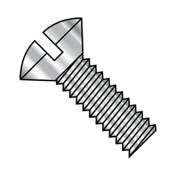 6-32 x 1 Slotted Oval Machine Screw Fully Threaded 18-8 Stainless Steel