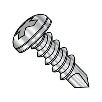 JFAST 1248KPP410 - 12-14X3  Phillips Pan Full Thread Self Drilling Screw 410 Stainless Steel, Case Quantity: 
500