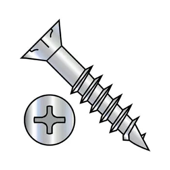 JFAST 1032DPFND - 10-9 X 2 Flat Phillips with Nibs Deep Thread Wood Partially Threaded Zinc and Bake, Case Quantity: 
2,500