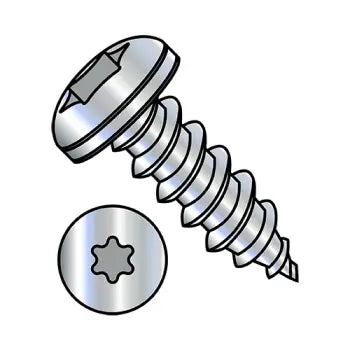 JFAST 0828ATP - 8-15X1 3/4  6 Lobe Pan Self Tapping Screw Type A Fully Threaded Zinc And Bake, Case Quantity: 
2,500