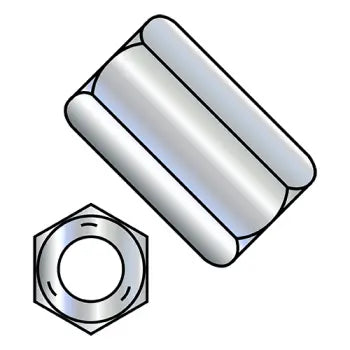 JFAST 874020NCUP5 - 7/8-9X2 1/2  Hex Rod Coupling Nut 1 1/4 inch Across Flats Grade 5 Zinc, Case Quantity: 
60