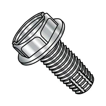 JFAST 1208FSW188 - 12-24X1/2  Slotted Indented Hex Washer Thread Cutting Screw Type F Fully Thread 18 8 Stain, Case Quantity: 
2,000