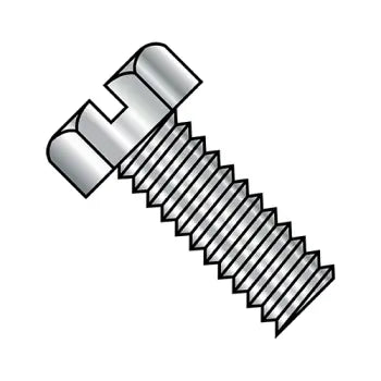 6-32 x 1 Slotted Indented Hex Head Machine Screw Fully Threaded 18-8 Stainless Steel