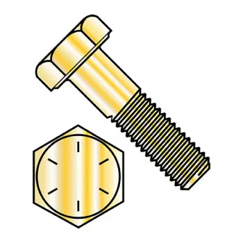 JFAST 10060CH8O - 1-8X3 3/4  Coarse Thread Hex Cap Screw Grade 8 Zinc Yellow, Case Quantity: 
35