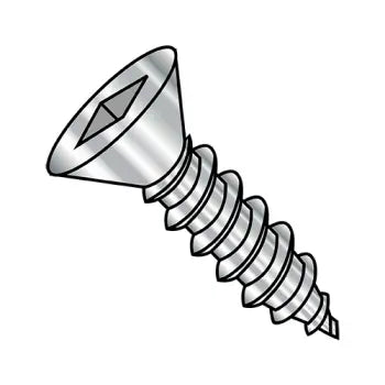 JFAST 0820AQF188 - 8-15X1 1/4  Square Flat Self Tapping Screw Type A Fully Threaded 18 8 Stainless Steel, Case Quantity: 
2,000