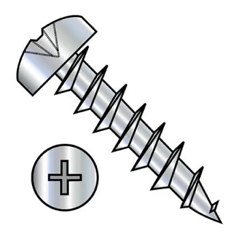 JFAST 1012DPPDN - 10X3/4  Phillips Pan Deep Thread Wood Screw Full Thread Steel Nickel Finish, Case Quantity: 
6,000
