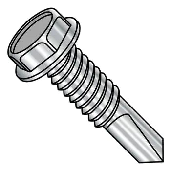 JFAST 1220KWMS4410 - 12-24X1 1/4  Unslotted Hexwasher Self Drilling Screw #4 Point Full Thread 410 Stainless Steel, Case Quantity: 
1,000