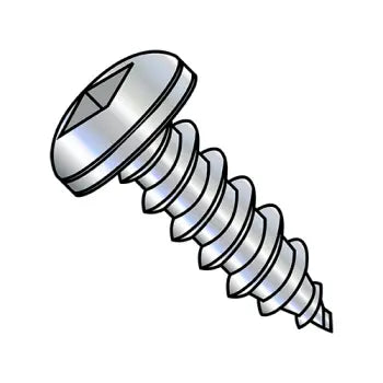 JFAST 1056AQP - 10-12X3 1/2  Square Pan Self Tapping Screw Type A Fully Threaded Zinc, Case Quantity: 
600
