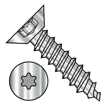 JFAST 1008ABTU188 - 10-16X1/2  Six Lobe Flat Undercut Self Tap Screw Type A B Full Thread 18 8 Stainless Steel, Case Quantity: 
3,500