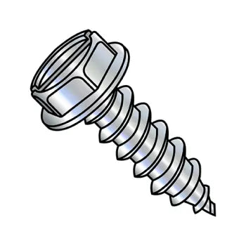 JFAST 1006ABSW - 10-16X3/8  Slotted Indented Hex Washer Self Tapping Screw Type A B Fully Threaded Zinc Bake, Case Quantity: 
8,000