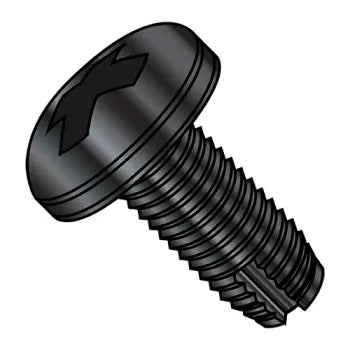JFAST 08081PPB - 8-32X1/2  Phillips Pan Thread Cutting Screw Type 1 Fully Threaded Black Oxide, Case Quantity: 
10,000